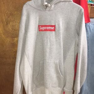 Supreme grey box logo